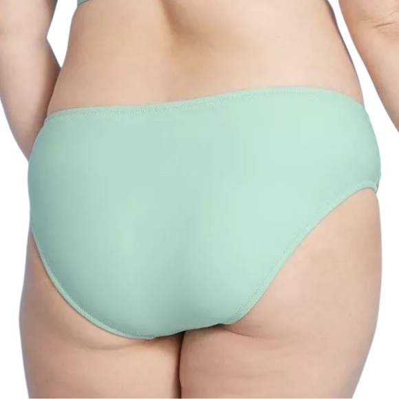 Kona Sol Women's Plus Size High Coverage Hipster Bikini Bottom Mint Size 20W/22W - Picture 2 of 8